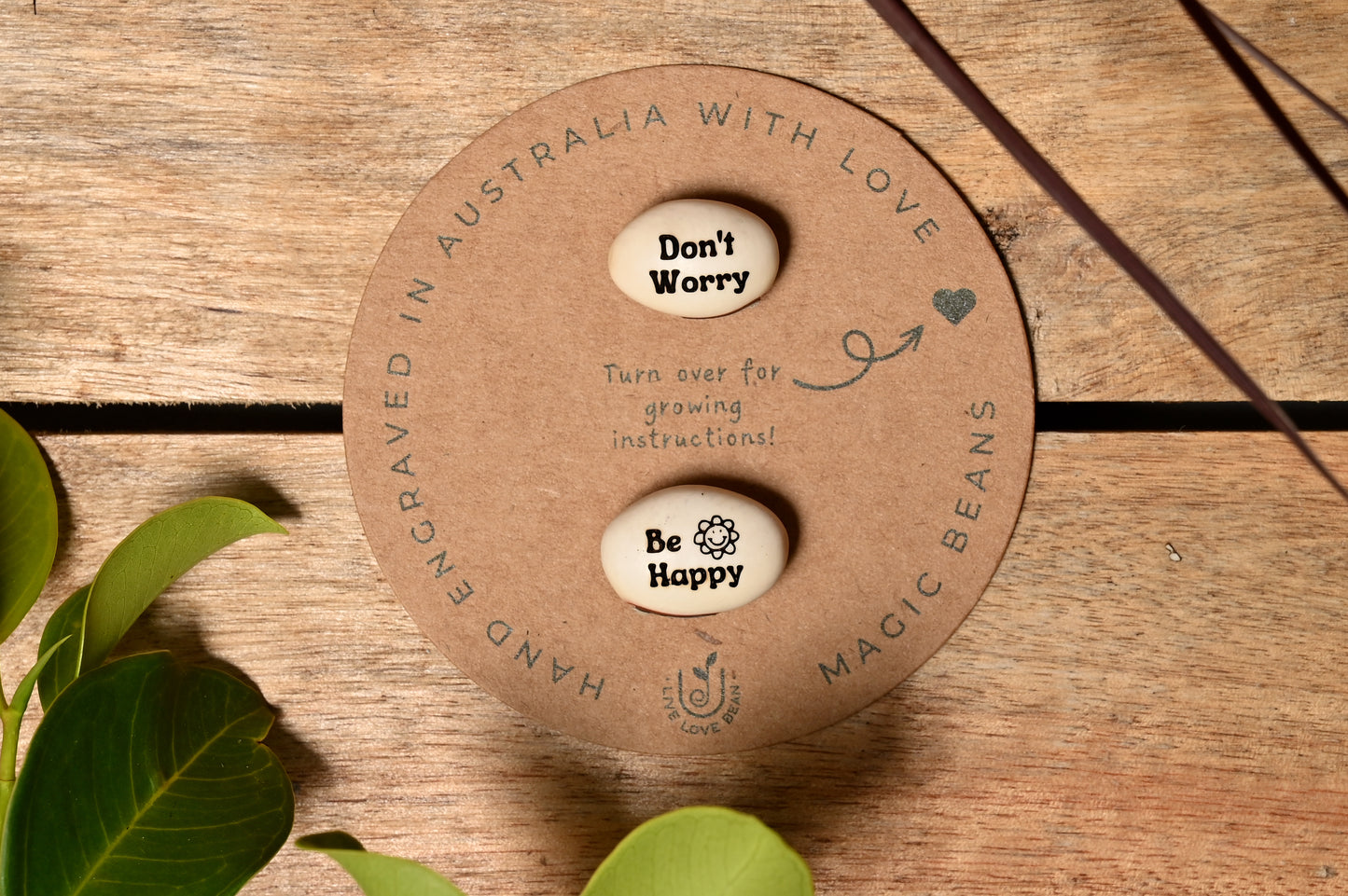 Don't Worry Be Happy Gift Bean
