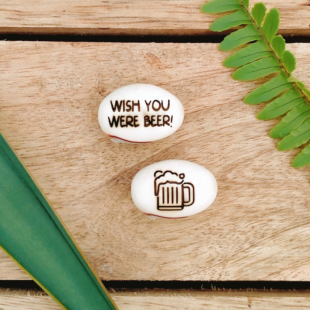 gift saying wish you were beer with pint glass