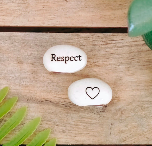 trinket gift item that says respect on it