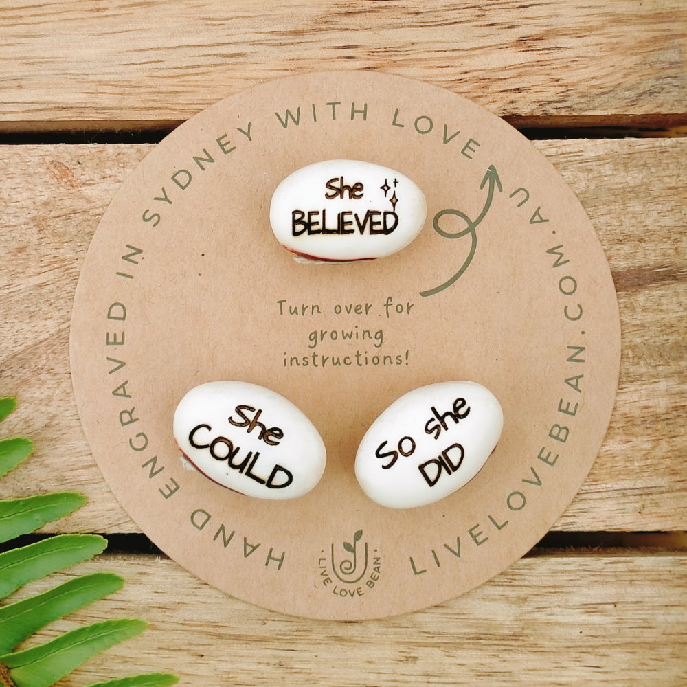message bean set saying she believed she could so she did