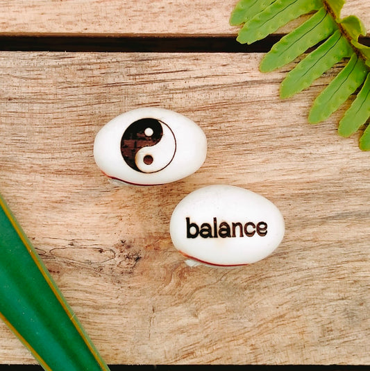 yin yang gift beans with word balance